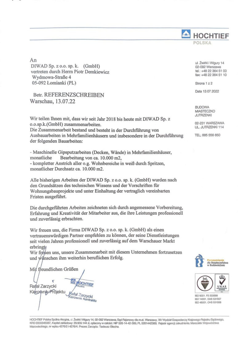 ReferenzenFa.HochtiefPolen
